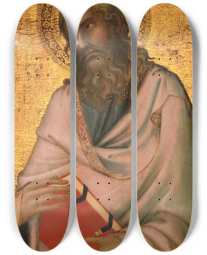 Triptych art skateboard deck of Simone Martini Saint Andrew by Simone Martini (1284-1344)