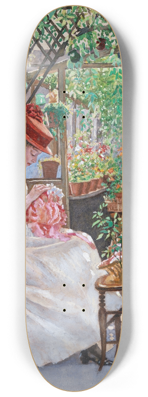 Aloysius O'Kelly - In the Conservatory 8.25 inch art skate deck Aloysius O'Kelly - In the Conservatory 8.25 inch art skate deck