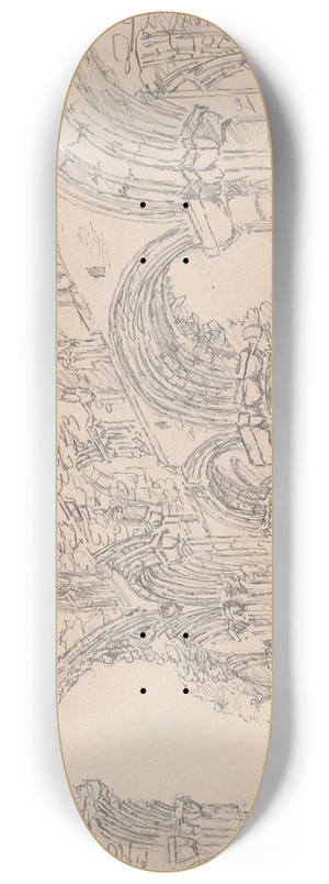 James Moore - Lindisfarne Priory, Holy Island, Northumberland 8.25 inch art skate deck