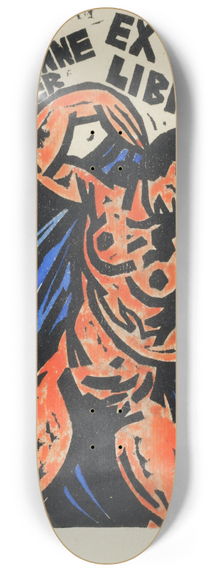 Aloys Wach - Ex libris Adrienne Junger 8.25 inch art skate deck