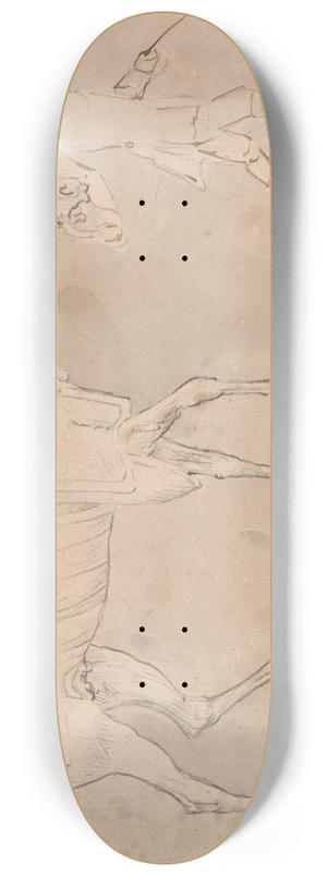 James Seymour - Groom Leading a Racehorse Wearing Hood and Sweaters, June 24, 1743 8.25 inch art skate deck James Seymour - Groom Leading a Racehorse Wearing Hood and Sweaters, June 24, 1743 8.25 inch art skate deck