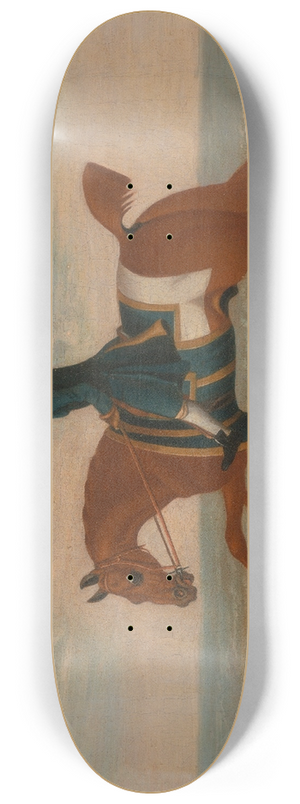 James Seymour - One of Four Portraits of Horses, a Chestnut Racehorse Exercised by a Trainer in a Blue Coat- gallop 8.25 inch art skate deck James Seymour - One of Four Portraits of Horses, a Chestnut Racehorse Exercised by a Trainer in a Blue Coat- gallop 8.25 inch art skate deck