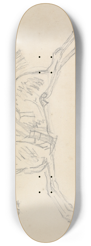 James Seymour - Racehorse with Jockey Up; Galloping, Seen from the Near-Side; the Jockey Holds a Switch 8.25 inch art skate deck