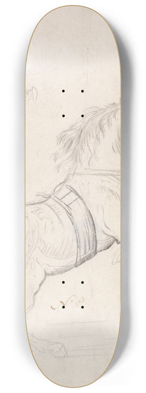 James Seymour - Training at the Pillar, Horse Wearing Bridle and Surcingle 8.25 inch art skate deck James Seymour - Training at the Pillar, Horse Wearing Bridle and Surcingle 8.25 inch art skate deck