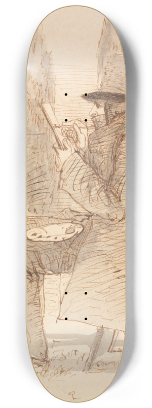 James Smetham - The Artist Sketching 8.25 inch art skate deck