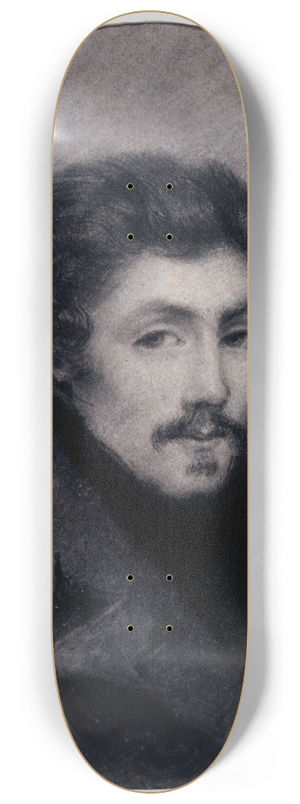 Alphonse Boilly - Portrait dEugne Delacroix  20 ans 8.25 inch art skate deck