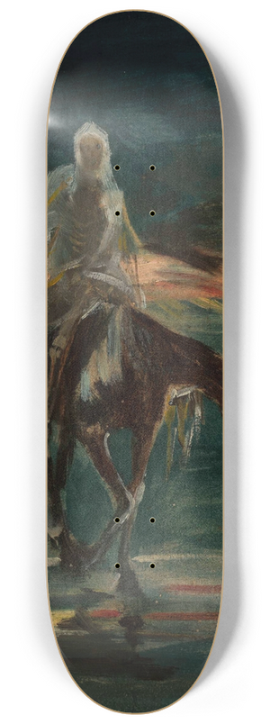 Adam Chmielowski - Death, central section of the triptych Disaster, sketch 8.25 inch art skate deck