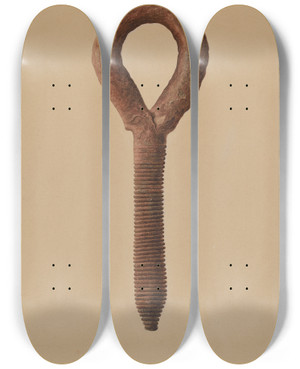 Triptych art skateboard deck of Eugene Bartz Shroud Deck Eye by Eugene Bartz