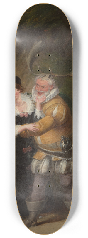 James Stephanoff - Falstaff at Hernes Oak, from The Merry Wives of Windsor, Act V, Scene v 8.25 inch art skate deck James Stephanoff - Falstaff at Hernes Oak, from The Merry Wives of Windsor, Act V, Scene v 8.25 inch art skate deck