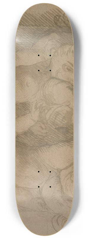 Alphonse Legros - Fountain with Putti Riding Dolphins 8.25 inch art skate deck