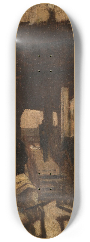 James Tissot - La Gare De Lest 8.25 inch art skate deck
