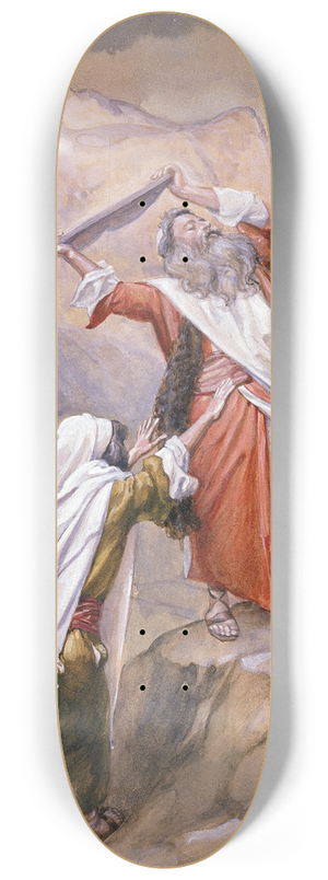 James Tissot - Moses Destroyeth the Tables of the Ten Commandments 8.25 inch art skate deck