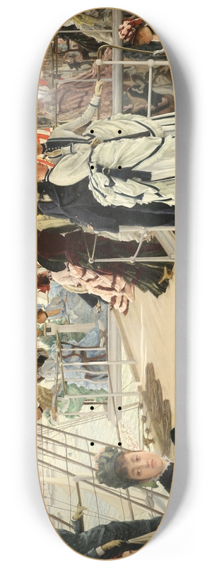 James Tissot - The Ball on Shipboard 8.25 inch art skate deck James Tissot - The Ball on Shipboard 8.25 inch art skate deck