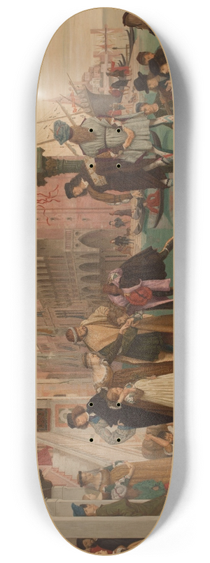 James Tissot - The departure of the prodigal son 8.25 inch art skate deck