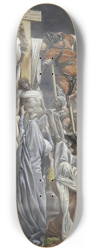 James Tissot - The Descent from the Cross 8.25 inch art skate deck