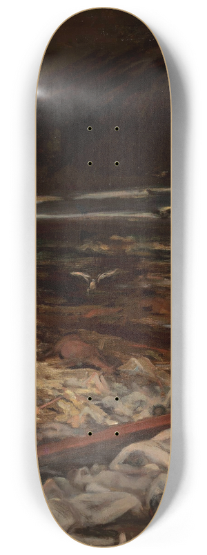 Adam Chmielowski - Pestilence, right-hand section of the triptych Disaster 8.25 inch art skate deck