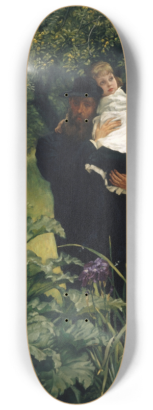 James Tissot - The Widower 8.25 inch art skate deck
