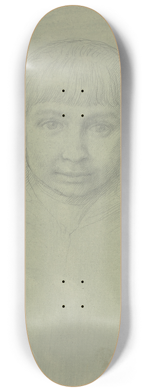 Alphonse Legros - Head of a Child 8.25 inch art skate deck