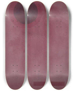 Triptych art skateboard deck of Wassily Kandinsky Kreis Und Rechteck Circle And Rectangle by Wassily Kandinsky (1866-1944)