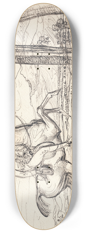 James Ward - A Horseman in a Landscape 8.25 inch art skate deck