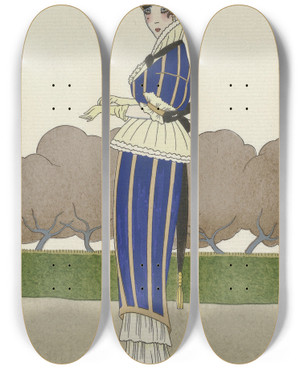 Triptych art skateboard deck of Andr Stfan Robe De Satin by Andre Stefan (20-)