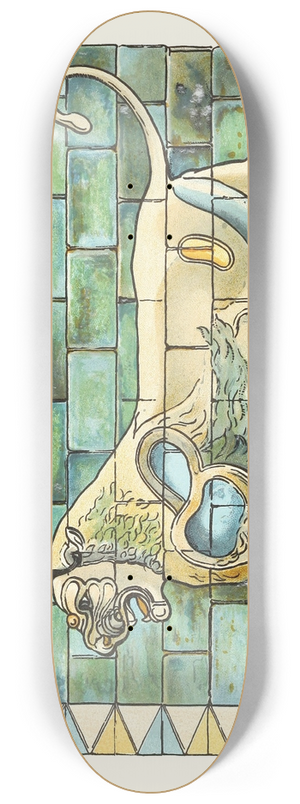James Ward - Portion of the Lions Frieze ffrom the Ancient Persian Palace at Susa 8.25 inch art skate deck