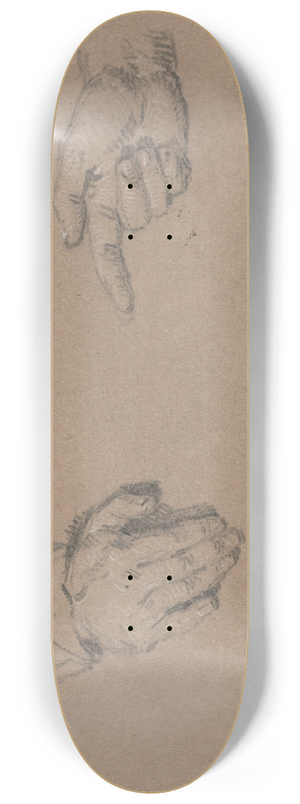 James Ward - Studies of Hands 8.25 inch art skate deck