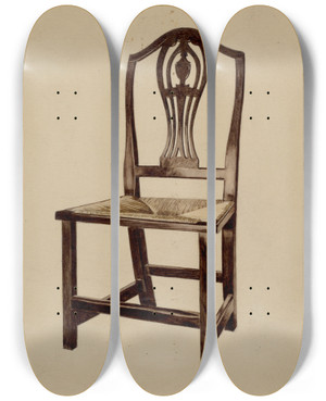 Triptych art skateboard deck of Mccarthy And Donald Donovan Dining Chair by McCarthy and Donald Donovan