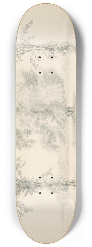 James Wells Champney - Landscape with Three Trees 8.25 inch art skate deck James Wells Champney - Landscape with Three Trees 8.25 inch art skate deck