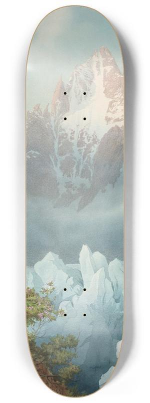 James Whittet-Smith - Les Grands Charmoz au-dessus de la Mer de Glace, Chamonix 8.25 inch art skate deck