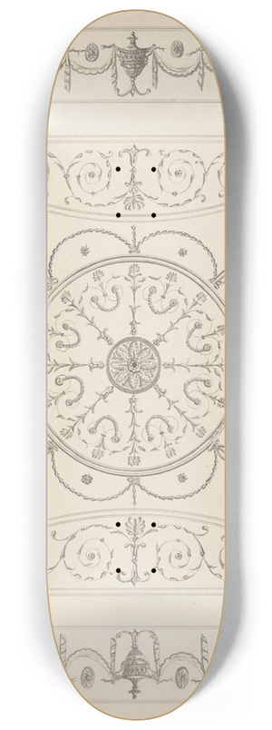 James Wyatt - Design for an Oblong Ceiling with an Oval Centre 8.25 inch art skate deck