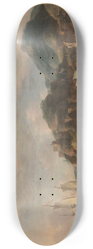 Jan Abrahamsz Beerstraaten - Dutch Ships in a Foreign Port 8.25 inch art skate deck Jan Abrahamsz Beerstraaten - Dutch Ships in a Foreign Port 8.25 inch art skate deck