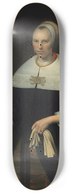 Jan Albertsz. Rotius - Portrait of a lady 8.25 inch art skate deck