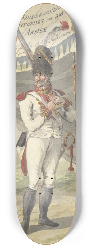 Jan Anthonie Langendijk - Grenadier van de garde van zijn Exellentie der Raadpensionaris 8.25 inch art skate deck