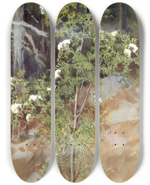 Triptych art skateboard deck of Eero Jrnefelt White Rowan by Eero Jarnefelt (1863-1937)