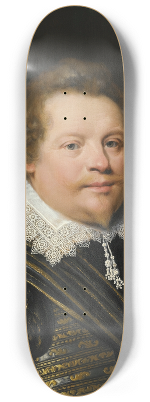 Jan Anthonisz van Ravesteyn - Portrait Of A Gentleman Wearing A Black And Gold Embroidered Doublet And A White Ruff 8.25 inch art skate deck