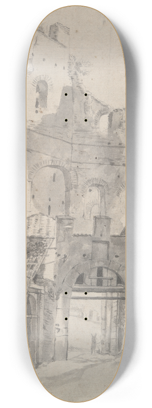 Jan Asselijn - Roman Ruins; Tower andGate 8.25 inch art skate deck Jan Asselijn - Roman Ruins; Tower andGate 8.25 inch art skate deck