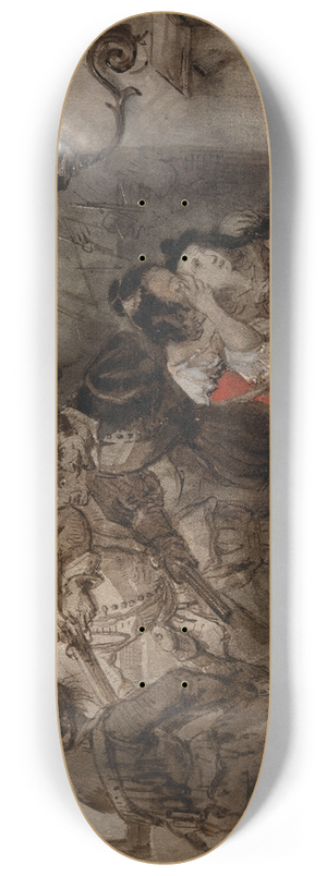 Jan August Hendrik Leys - The Spanish Fury at Antwerp 8.25 inch art skate deck Jan August Hendrik Leys - The Spanish Fury at Antwerp 8.25 inch art skate deck