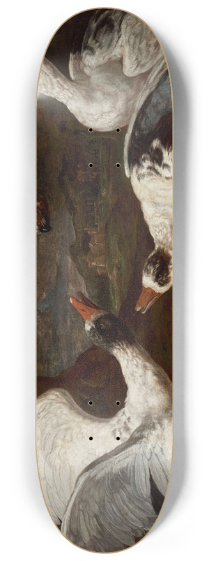 Jan Baptist Bouttats - Hawk and geese 8.25 inch art skate deck