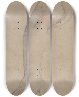 Triptych art skateboard deck of Pietro Lucatelli An Outstretched Arm by Pietro Lucatelli (1634-1710)
