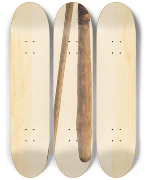 Triptych art skateboard deck of Archie Thompson Bishop Hill Flail by Archie Thompson
