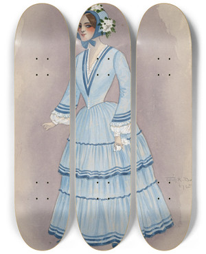 Triptych art skateboard deck of Will R Barnes 1848 by Will R Barnes (1939)