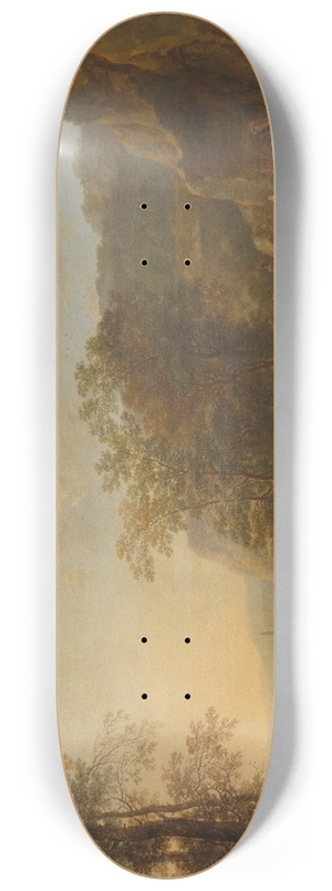 Jan Both - Italian Landscape with a View of a Harbour 8.25 inch art skate deck