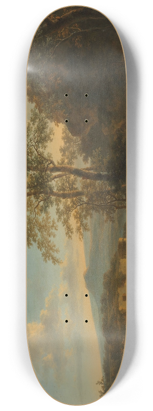 Jan Both - Italian Landscape with the Ponte Lucano over the Aniene River 8.25 inch art skate deck