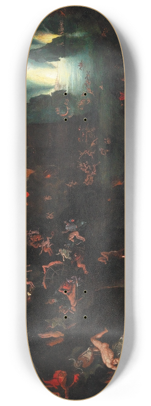 Jan Brueghel The Elder - A scene of Hell 8.25 inch art skate deck