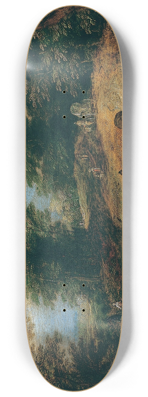 Jan Brueghel The Elder - Landscape with Travelers on a Woodland Path 8.25 inch art skate deck