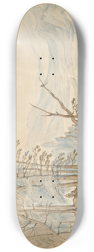 Jan Brueghel The Elder - View in a Valley from the Edge of a MountainRoad 8.25 inch art skate deck Jan Brueghel The Elder - View in a Valley from the Edge of a MountainRoad 8.25 inch art skate deck