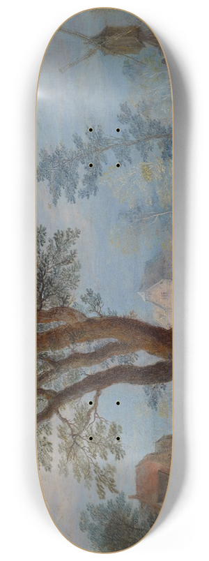 Jan Brueghel The Elder - Village Landscape with Staffage Figures 8.25 inch art skate deck
