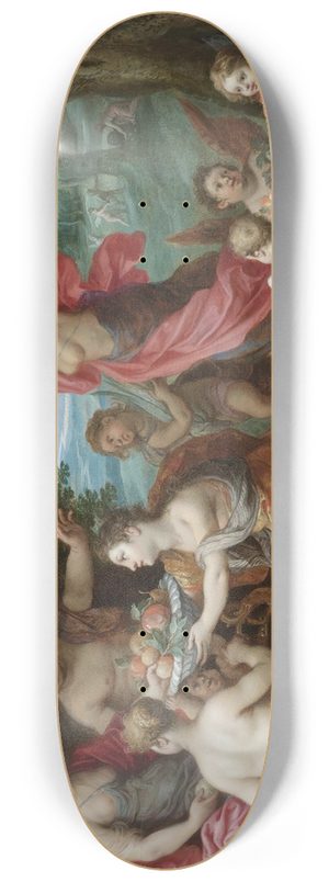 Jan Brueghel the Younger - A Bacchanal With Ceres, Bacchus And Venus 8.25 inch art skate deck Jan Brueghel the Younger - A Bacchanal With Ceres, Bacchus And Venus 8.25 inch art skate deck
