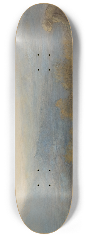 Alphonse Legros - Mountain Landscape with two Figures at the Right 8.25 inch art skate deck